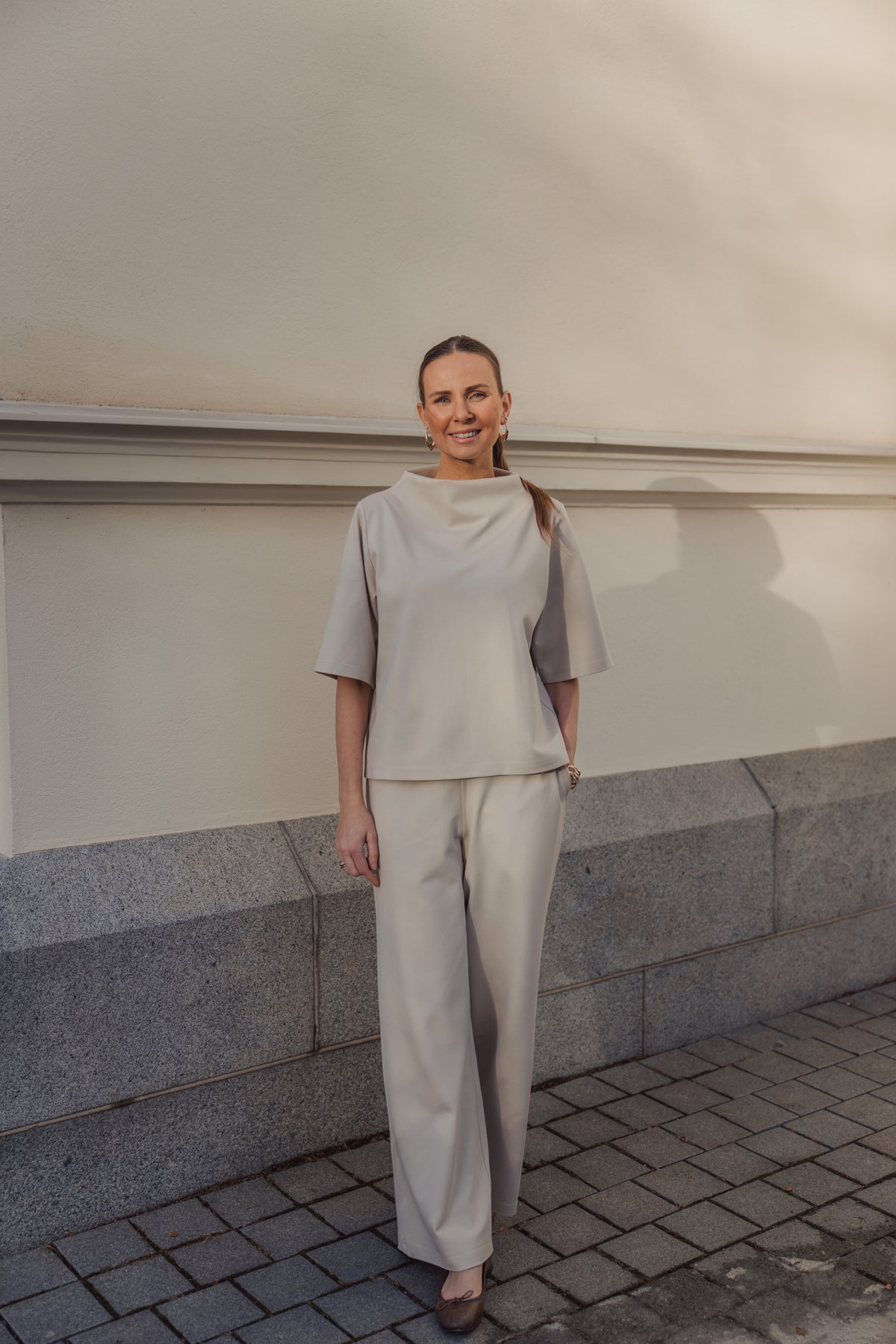 ESSENTIAL Wide Pants -housut, kitti