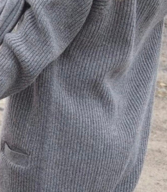 WOOL Warm Light Cardigan -neuletakki, harmaa